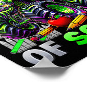 Happy 100 Days Of School Funny Monster Truck Stude ポスター (角)