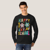 happy 100 Days Of school groovy 100th day school T Tシャツ (正面フル)