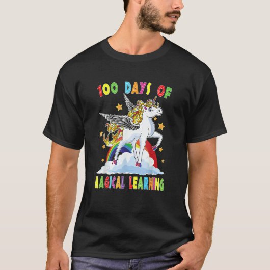 Happy 100 Days Of School Magical Learning Pre K Te Tシャツ (正面)