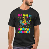 Happy 100 Days Of School Magical Learning Unicorn  Tシャツ (正面)