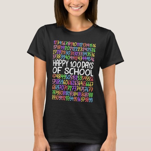 Happy 100 Days Of School Math Kindergarten 1st Gra Tシャツ (正面)