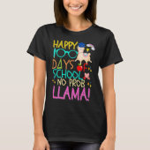 Happy 100 Days of School No Prob Llama Kids & Teac Tシャツ (正面)