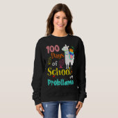 Happy 100 Days Of School No Problama School Llama スウェットシャツ (正面フル)