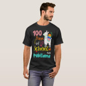 Happy 100 Days Of School No Problama School Llama  Tシャツ (正面フル)