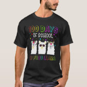 Happy 100 Days Of School No Probllama Llama 100th  Tシャツ (正面)