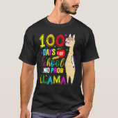 Happy 100 Days Of School No Probllama Llama 100th  Tシャツ (正面)