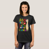 Happy 100 Days Of School No Probllama Llama 100th  Tシャツ (正面フル)