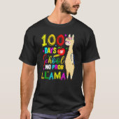 Happy 100 Days Of School No Probllama Llama 100th Tシャツ (正面)