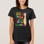Happy 100 Days Of School No Probllama Llama 100th  Tシャツ (正面)