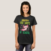 Happy 100 Days Of School Pet Axolotl  Math Teacher Tシャツ (正面フル)