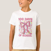 Happy 100 Days of School Pink Bow Tシャツ (正面)