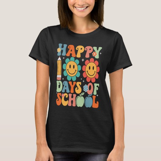 Happy 100 Days of School Retro Tシャツ (正面)