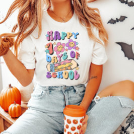 Happy 100 Days of School Retro Teacher  Tシャツ