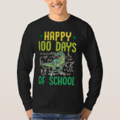 Happy 100 Days Of School Rex Dinosaur Math Teacher Tシャツ (正面)