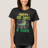 Happy 100 Days Of School Rex Dinosaur Math Teacher Tシャツ (正面)
