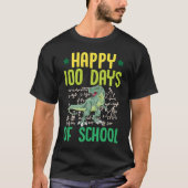 Happy 100 Days Of School Rex Dinosaur Math Teacher Tシャツ (正面)