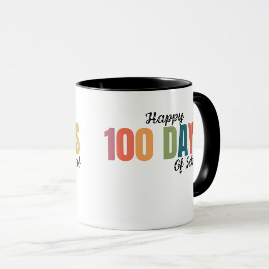 Happy 100 Days of School Teacher マグカップ (正面右)