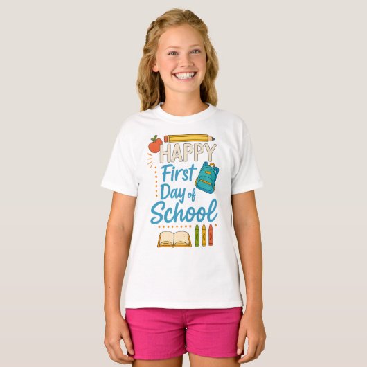 Happy 100 Days of School Tee Tシャツ (正面フル)