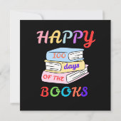 HAPPY 100 DAYS OF THE BOOKS FIRST DAY OF SCHOOL 招待状 (裏面)