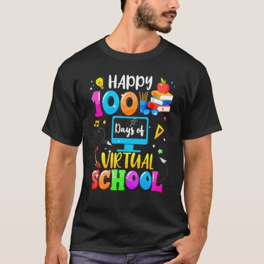 Happy 100 Days Of Virtual School Smarter Student A Tシャツ (正面)