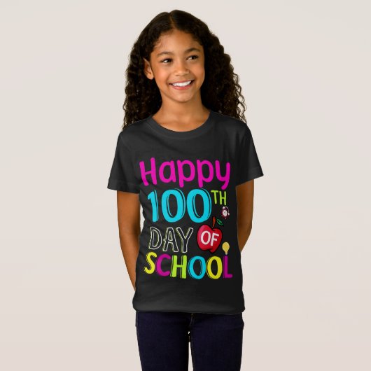 Happy-100-th-day-of-school Tシャツ (正面フル)