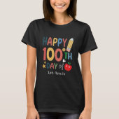 Happy 100th Day of 1st grade Teacher black Tシャツ (正面)