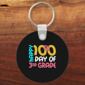 Happy 100th Day Of 3rd Grade 100 Days Of School Fo キーホルダー (正面)