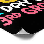 Happy 100th Day Of 3rd Grade 100 Days Of School Fo ポスター (角)