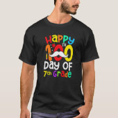 Happy 100th Day Of 7th Grade Mustache Teacher Stud Tシャツ (正面)