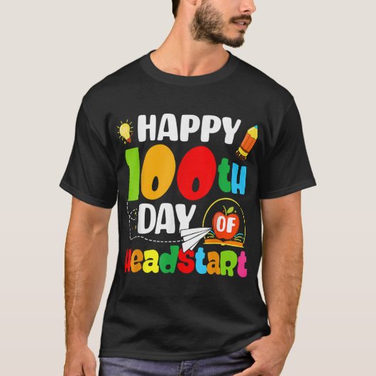 Happy 100th Day of Headstart 100日Te Tシャツ (正面)
