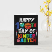 Happy 100th Day Of Kinder Gartenかわいい100日 カード (黄色い花)