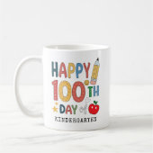 Happy 100th Day of Kindergarten | 学校へ行こう コーヒーマグカップ (左)