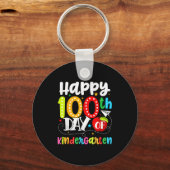 Happy 100th Day Of Kindergarten Funny Teachers Stu キーホルダー (正面)