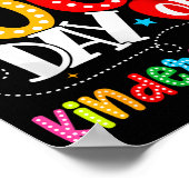 Happy 100th Day Of Kindergarten Funny Teachers Stu ポスター (角)