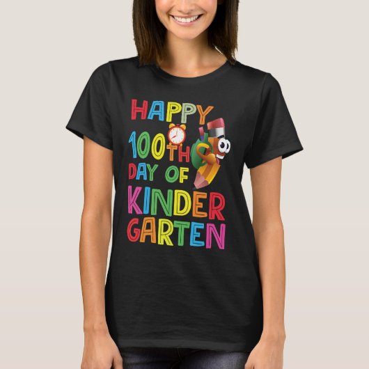 Happy 100th Day Of Kindergarten  Pencil 2023 Tシャツ (正面)