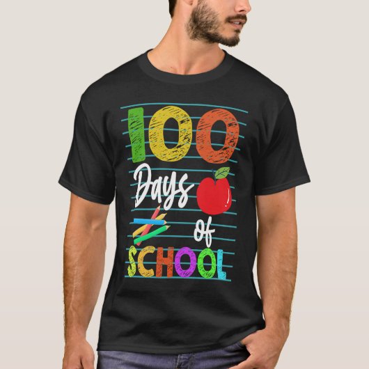 Happy 100th Day of Kindergarten School Teacher Stu Tシャツ (正面)