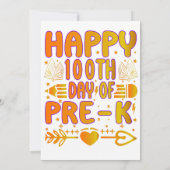 Happy 100th Day of Pre-K Wedding Thank You Card | サンキューカード (裏面)