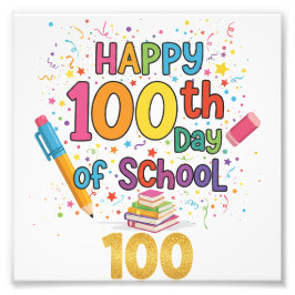 Happy 100th Day of School フォトプリント