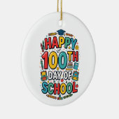 Happy 100th Day of School | 学校の祝い事 セラミックオーナメント (右)