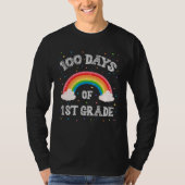 Happy 100th Day Of School 100 Days 1st Grade Rainb Tシャツ (正面)