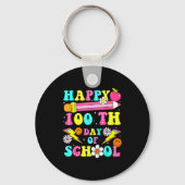 Happy 100th Day Of School 100 Days Of School Teach キーホルダー (正面)