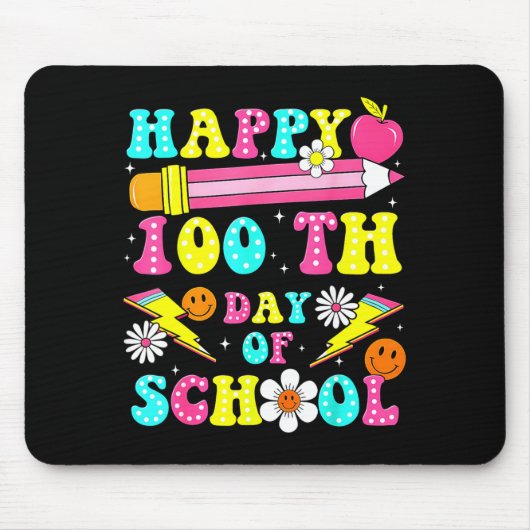 Happy 100th Day Of School 100 Days Of School Teach マウスパッド (正面)