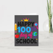 Happy 100th Day Of School 100 Days Smarter Teacher カード (正面)