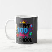 Happy 100th Day Of School 100 Days Smarter Teacher コーヒーマグカップ (左)