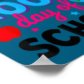 Happy 100th Day Of School 100 Days Smarter Teacher ポスター (角)