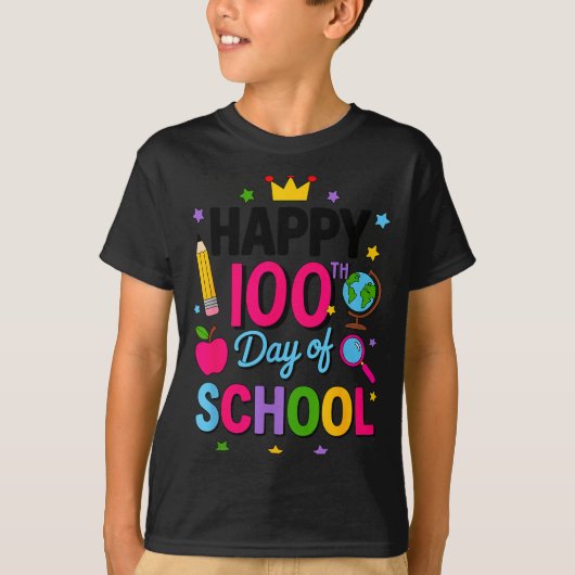 Happy 100th Day Of School 100 Days Smarter Teacher Tシャツ (正面)