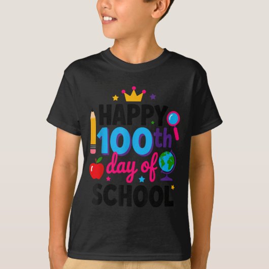 Happy 100th Day Of School 100 Days Smarter Teacher Tシャツ (正面)