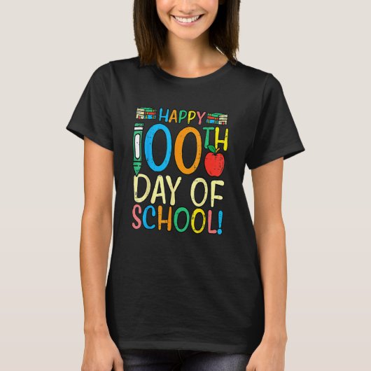 Happy 100th Day Of School 100 Days Smarter Teacher Tシャツ (正面)
