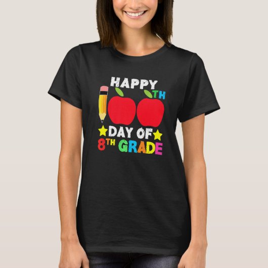 Happy 100th Day of School 8th Grade Student and Te Tシャツ (正面)