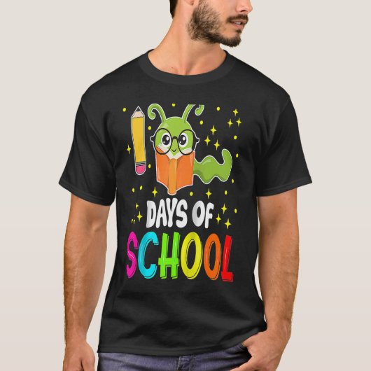 Happy 100th Day Of School BookWorm先生Kids S Tシャツ (正面)